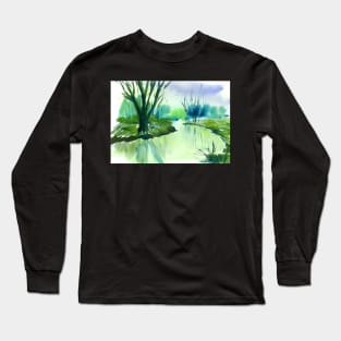 River Derwent in Winter Long Sleeve T-Shirt